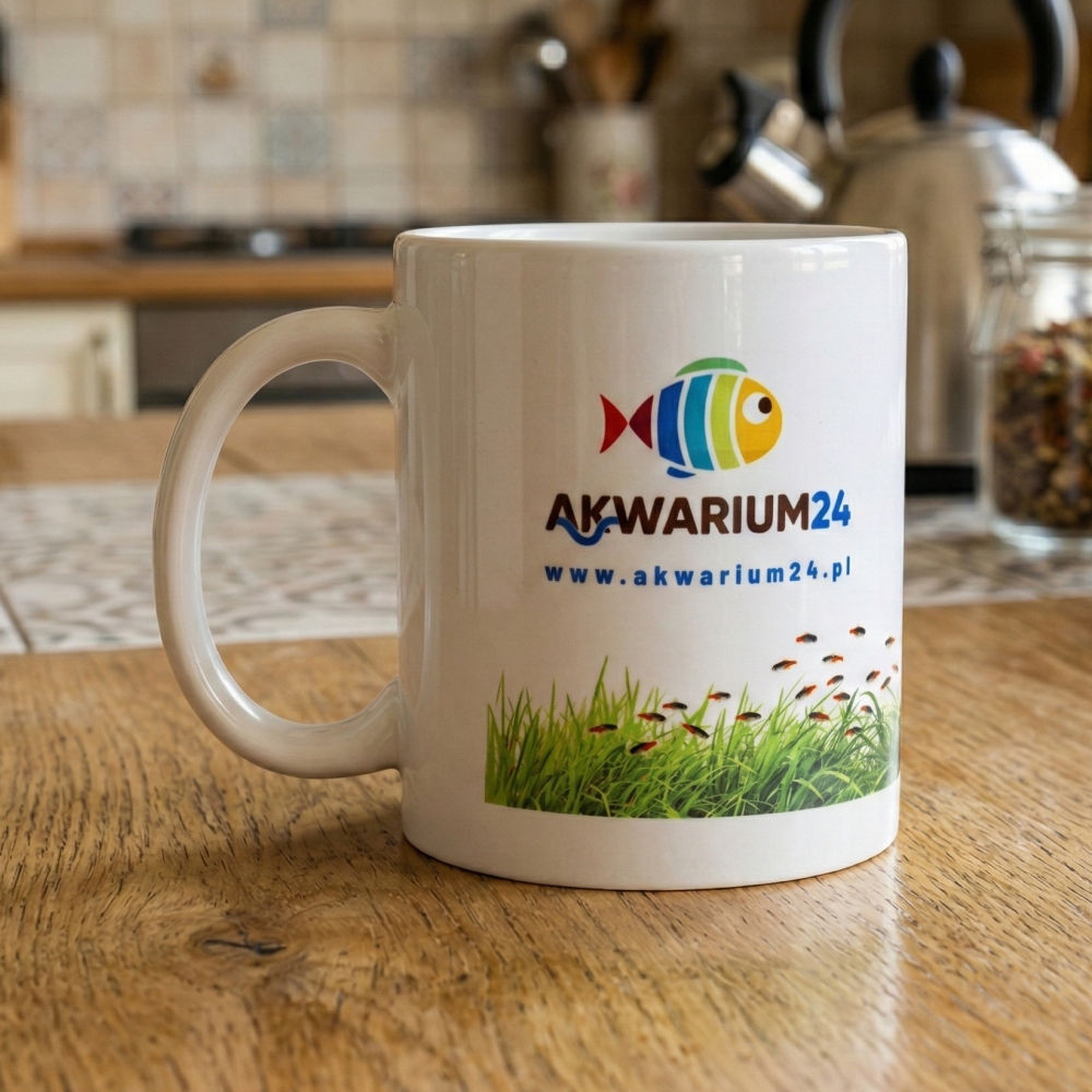 Kubek ceramiczny Akwarium24 - idealny na kawę, herbatę lub akwarystyczną inspirację